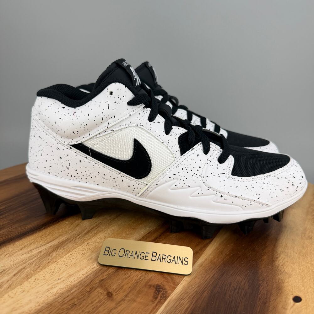 Nike Air Jordan Stadium 90 Low TD White Black Cleats HQ0210-100 Men's 10 NEW